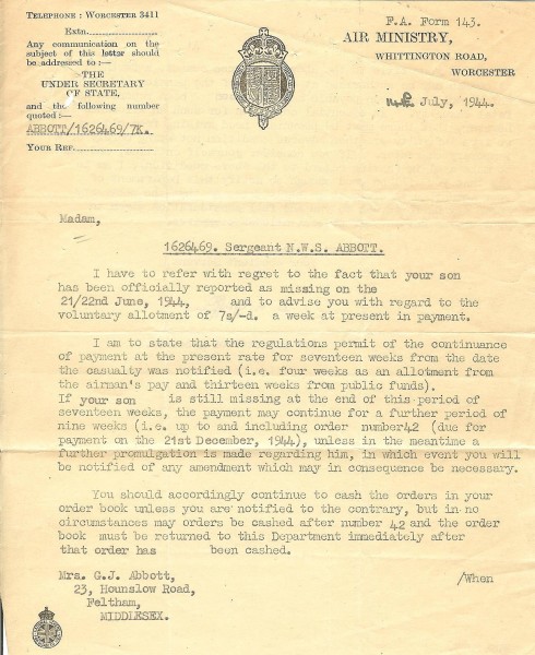 Abbott_Norman_William_Stanley_letter_14_Jul_1944_page1